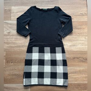 Ralph Lauren Buffalo Plaid Sweater Dress